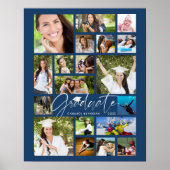 Graduate Blue 19 Foto Collage Script Poster (Vorne)