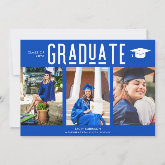 Graduate Blue 3 Foto Abschluss (Vorderseite)