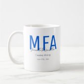 Graduate Blue Date Name Degree MFA Kaffee Tasse (Links)
