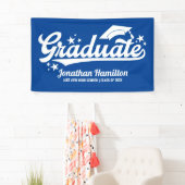 Graduate Blue Graduation Party Banner (Insitu)