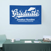 Graduate Blue Graduation Party Banner (Messeveranstaltung)