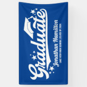 Graduate Blue Graduation Party Banner (Vertikal)