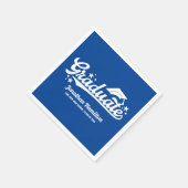 Graduate Blue Graduation Party Serviette (Ecke)