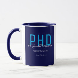 Graduate Blue Name Degree PhD Tasse
