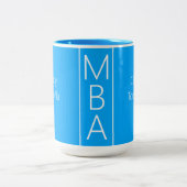 Graduate Blue Name MBA Zweifarbige Tasse (Mittel)