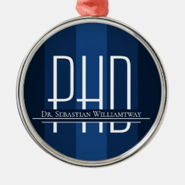 Graduate Blue PhD Abschluss Keramikornament