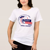 Graduate Blue Red White Abschluss Tri-Blend Shirt (Vorderseite)