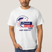 Graduate Blue White Abschluss Tri-Blend Shirt (Vorderseite)
