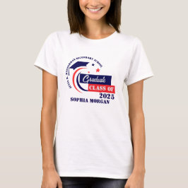 Graduate Blue White Abschluss Tri-Blend Shirt