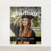 Graduate Boho Chic Trendy Class of 2025 Abschluss Wandteppich (Vorderseite)