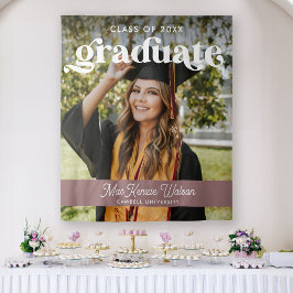 Graduate Boho Chic Trendy Class of 2025 Abschluss Wandteppich