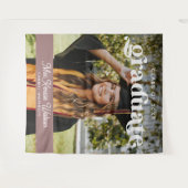 Graduate Boho Chic Trendy Class of 2025 Abschluss Wandteppich (Vorderseite (Horizontal))