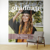 Graduate Boho Chic Trendy Class of 2025 Abschluss Wandteppich (Beispiel)