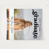 Graduate Boho Chic Trendy Class of 2025 Abschluss Wandteppich (Vorderseite (Horizontal))