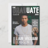 Graduate Bold Custom Grad Foto Magazine Cover Ankündigung (Vorderseite)