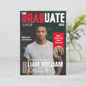 Graduate Bold Custom Grad Foto Magazine Cover Ankündigung (Stehend Vorderseite)