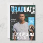 Graduate Bold Custom Grad Foto Magazine Cover Ankündigung (Vorderseite)