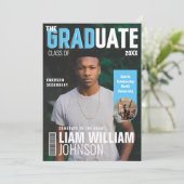 Graduate Bold Custom Grad Foto Magazine Cover Ankündigung (Stehend Vorderseite)