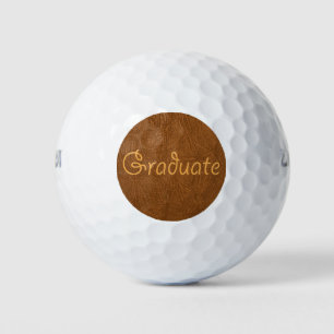 Graduate Brown Cowhide Leather Textur aussehen Golfball