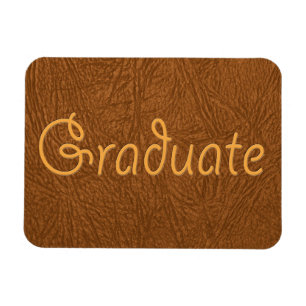 Graduate Brown Cowhide Leather Textur aussehen Magnet
