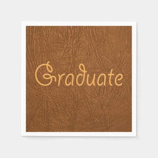 Graduate Brown Cowhide Leather Textur aussehen Serviette (Vorderseite)