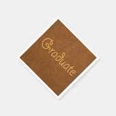 Graduate Brown Cowhide Leather Textur aussehen Serviette (Ecke)