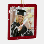 Graduate Brush Script Foto bearbeite Rot Keramikornament (Rechts)