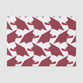 Graduate Burgundy und White Glückwunschs Seidenpapier