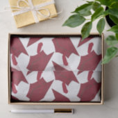 Graduate Burgundy und White Glückwunschs Seidenpapier (Geschenk)