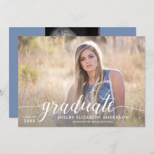 Graduate Calligraphy 2 Foto Abschluss Einladung