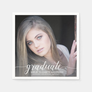 Graduate Calligraphy Foto Abschluss Serviette