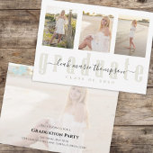 Graduate Calligraphy Script Gold Simple Four Foto Einladung