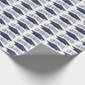 Graduate Cap Blue Geschenkpapier (Ecke)