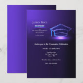 Graduate Cap Graduation Party Einladung (Vorne/Hinten)