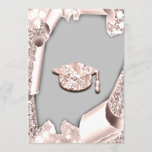Graduate CAP Junggeselinnen-Abschied Blush Rose Gr Einladung