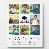 Graduate Cap Tassel Foto Collage Keepake Fotoplatte (Vorderseite)