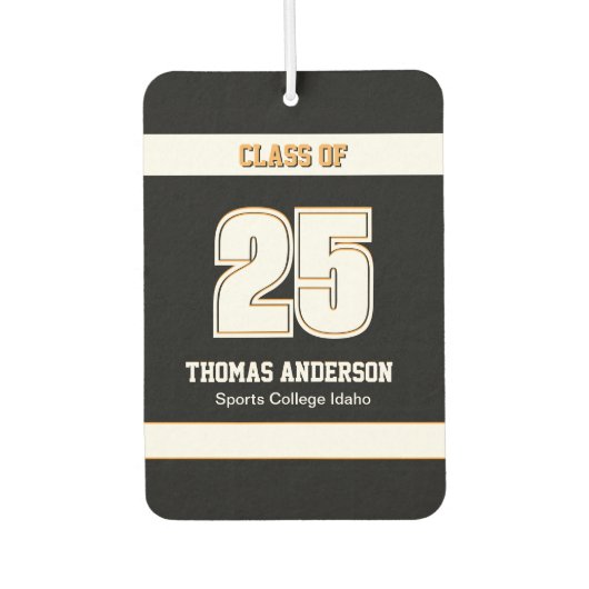 Graduate car Freshener, Grad, sport, Black, Boys Autolufterfrischer (Vorderseite)