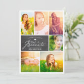 Graduate Chalkboard Graduierungsparty Einladung (Stehend Vorderseite)