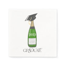 Graduate Champagne Graduation Cap Year Party