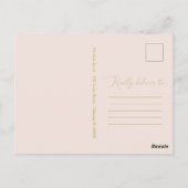 Graduate Chic Grad Ankündigung Gold Glitzer Postkarte (Rückseite)