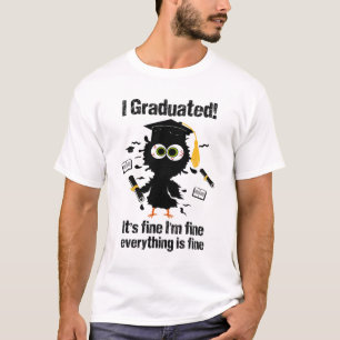 Graduate Cl Letzter Tag der Schule Katze Gradu T-Shirt