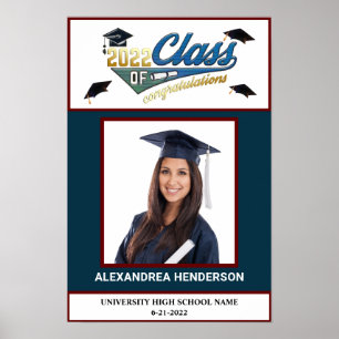 Graduate Class 2022 Foto Herzlichen Glückwunsch Poster