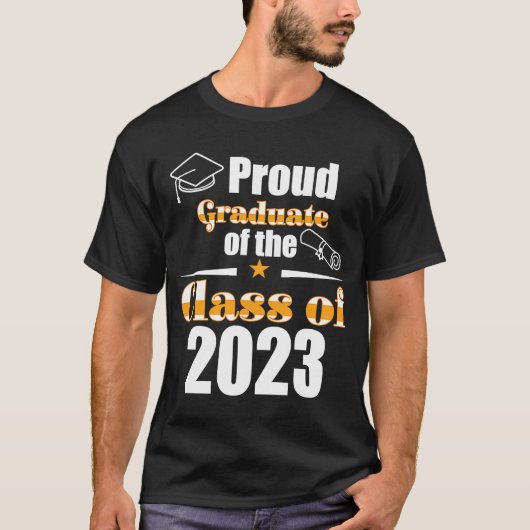 Graduate Class 2023 Proud Family Abschluss T-Shirt (Vorderseite)