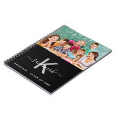 Graduate Class 2025 Foto Schwarz-weiß Notizblock (Linke Seite)