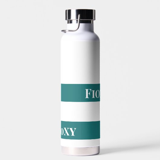 Graduate "Class" Celebration Green & White Trinkflasche (Rechts)