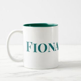 Graduate "Class" Celebration Green & White Zweifarbige Tasse