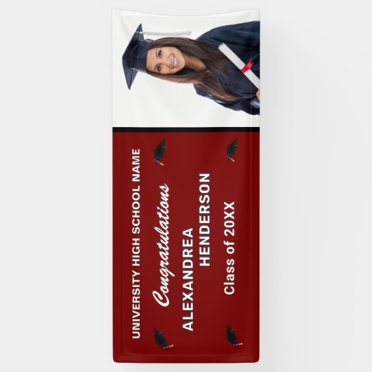 Graduate Class Graduation Photo Congratulations    Banner (Vertikal)