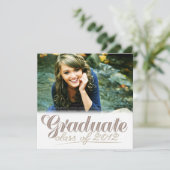 Graduate Class of 2012 Modern White Invite Einladung (Stehend Vorderseite)