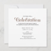 Graduate Class of 2012 Modern White Invite Einladung (Rückseite)