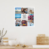 Graduate Class of 2022 Custom 8 Foto Collage Poster (Küche)